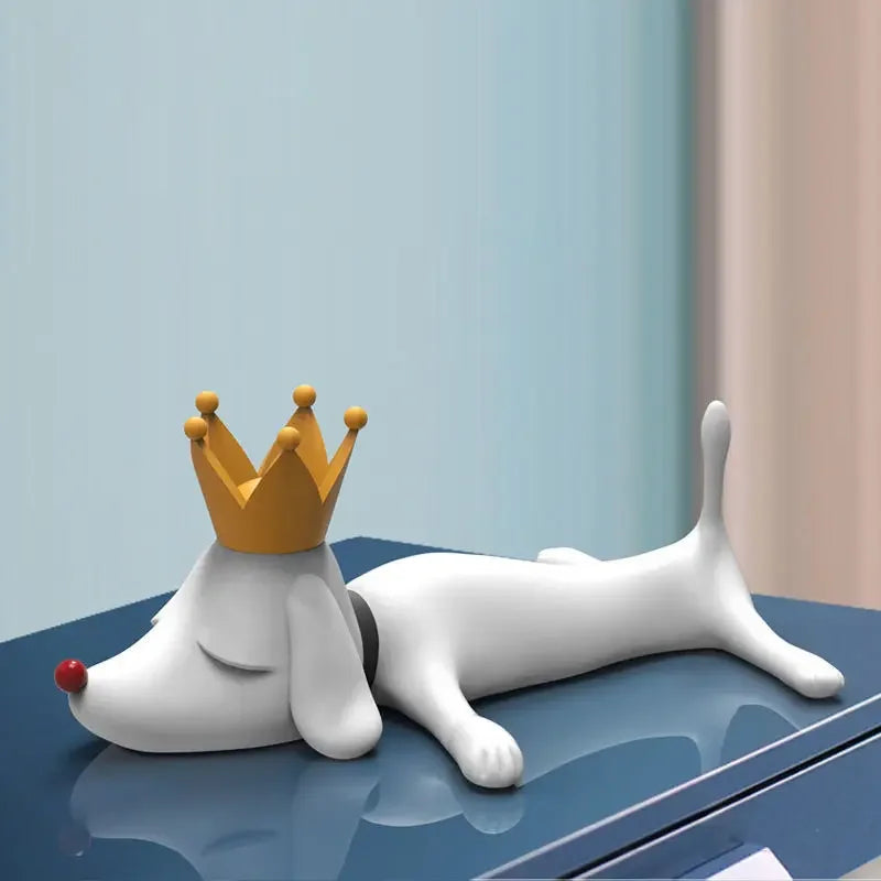 Creative Dog Figurines Art Modern Nordic Miniatures Sculpture Aesthetic Elegant Sculptures Lonesome Dog Figurine Table Decor